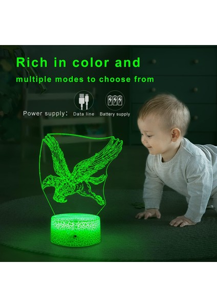 3D LED Illusion Gece Işığı Zamanlayıcılı Çocuklar Için Uzaktan Akıllı Dokunmatik 7 Renk Değiştirme Kısılabilir Masa Lambası Serin Oda Dekoru Yatak Odası Erkek Kız Için Başucu Lamba (Yurt Dışından)