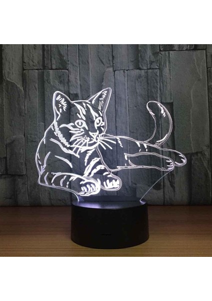 Gece Işığı 3D Illüzyon Lambası Hayvan Kaplan Şekillendirici Masa Işıkları Kısılabilir 16 Renk Değiştiren Akıllı Dokunuş, Kız Erkek Ev Yatak Odası Dekor Lambası Kız Erkek Çocuk Doğu (Yurt Dışından)