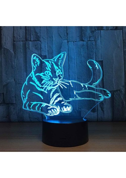 Gece Işığı 3D Illüzyon Lambası Hayvan Kaplan Şekillendirici Masa Işıkları Kısılabilir 16 Renk Değiştiren Akıllı Dokunuş, Kız Erkek Ev Yatak Odası Dekor Lambası Kız Erkek Çocuk Doğu (Yurt Dışından) fırsatları