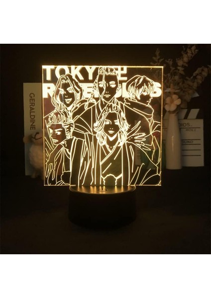 Tokyo Revengen Anime 3D Gece Lambası Boy Için 16 Renk Kız Odası Dekor Illusion LED Lamba USB Manga Mikey Şekil Uygun Çocuklar Fanlar Noel Hediyeleri (Yurt Dışından) fırsatları