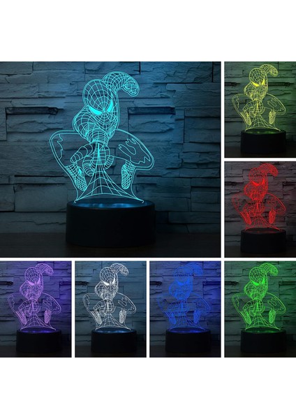 3D Illusion LED Gece Lambası, Görsel Yaratıcı 7 Renk Kademeli Değişen Dokunmatik Anahtar Tatil Hediyeleri Veya Ev Dekorasyonu Için USB Masa Lambası (Yurt Dışından)