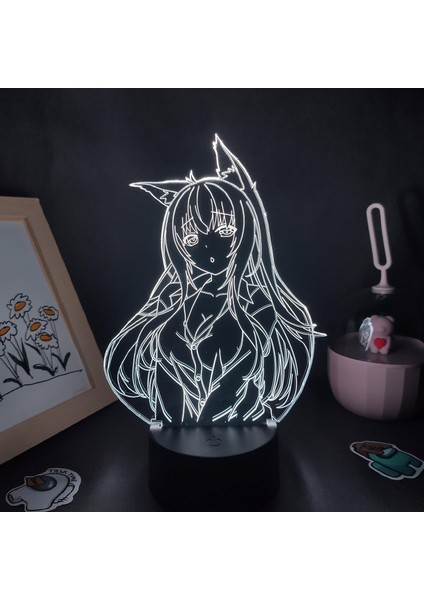 Anime Nekopara Şekil 3D Çocuklar Hayranları Için Gece Lambası, Uzaktan Kumanda ile Değişen 16 Renk, Çocuk Odası Dekoru, Şekil Manga Illusion LED Oyuncak Lamba Kız Erkek Çocuklar Iç (Yurt Dışından)