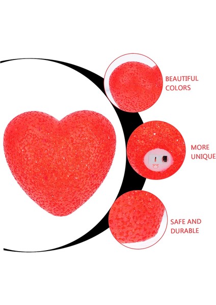 1 Adet Sevgililer Günü Dekorasyonu Başucu Lambası Romantik Kırmızı Kalp Lambası Sevgililer Günü Hediyeleri Masaüstü Dekor Lambası Masaüstü Işığı Aşk Kalp Işığı Kırmızı Plastik Bebe (Yurt Dışından) fiyatları