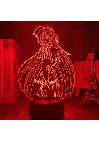3D Illüzyon Işığı 3D Gece Lambası Erkek Adam 3D Illüzyon Işığı Küçük Kız Gece Lambası Anime 3D Işık Lise Dxd Rias Gri Mory Yatak Odası Dekorasyonu Gece Lambası Briss Günü Hediye Od (Yurt Dışından)