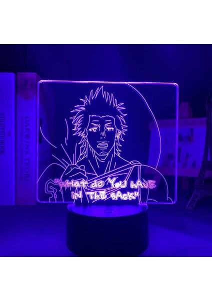 Anime Siyah Yonca Figürü 3D Gece Lambası Çocuk Hayranları Için, Uzaktan Kumanda ile Değişen 16 Renk, Çocuk Odası Dekoru, Yami Figürü Manga Illusion LED Oyuncak Lamba Kız Erkek Noel (Yurt Dışından)