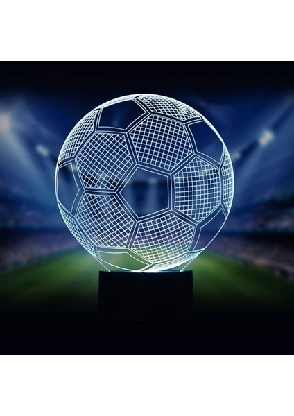 Çocuklar Için Futbol Gece Işıkları 3D Illüzyon Futbol Işıkları Lambası 7 LED Renk Değiştirme Dokunmatik Masa Masa Lambaları Dekoratif Aydınlatma Havalı Oyuncaklar Hediyeler Doğum G (Yurt Dışından) fiyatları