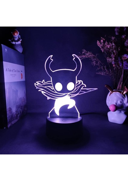 Oyun Içi Boş Şövalye Figürü 3D Gece Lambası Çocuk Hayranları Için, Uzaktan Kumanda ile Değişen 16 Renk, Çocuk Odası Dekoru, Manga Illusion LED Oyuncak Lamba Kız Erkek Çocuklar Için (Yurt Dışından)