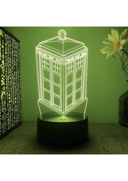 Doctor Who Call Box Şekil 3D Gece Lambası Çocuk Hayranları Için, Uzaktan Kumandayla Değişen 16 Renk, Çocuk Odası Dekoru, Şekil Manga Illusion LED Oyuncak Lamba Kız Erkek Çocuklar I (Yurt Dışından) fiyatları