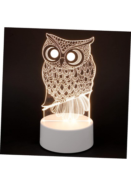 3 Adet 3D Gece Lambası Bebek Için Gece Lambası 3D Gece Lambası Çocuk Odası Için Gece Lambası Pille Çalışan Gece Lambası LED Modelleme Işığı Baykuş Dekoru 3D Illüzyon Lambası 3D Gec (Yurt Dışından)