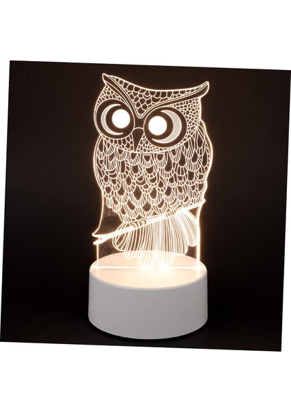 3 Adet 3D Gece Lambası Bebek Için Gece Lambası 3D Gece Lambası Çocuk Odası Için Gece Lambası Pille Çalışan Gece Lambası LED Modelleme Işığı Baykuş Dekoru 3D Illüzyon Lambası 3D Gec (Yurt Dışından)