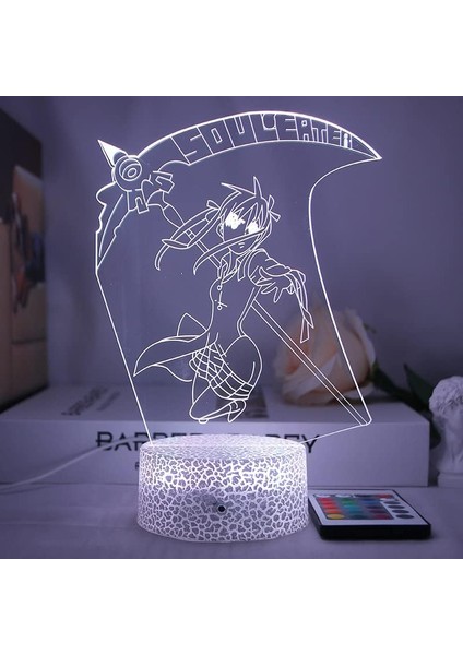 Testere Adam Hayranları Için 3D Gece Lambası-Optik Illüzyon LED Işıklar Uzaktan Kumanda ile 16 Renk Değişimi, Akı Hayakawa Anime Figürü Oyuncak Lamba Çocuklar Için Noel Hediyesi (Ç (Yurt Dışından) modelleri