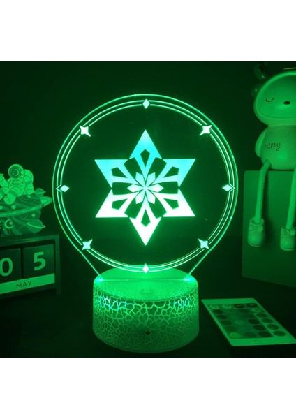 3D Illusion Genshin Etkisi Çocuklar Hayranları Için 3D Gece Lambası Uzaktan Kumandalı 16 Renk Dekor Lambası Oyun Hayranları Için Genshin Darbe Figürü Noel Hediyesi Oyuncaklar Çocuk (Yurt Dışından)