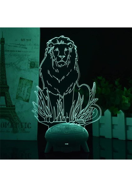Aslan Gece Lambası 3D Illusion LED Lamba Uzaktan Kumanda ile 16 Renk Kısılabilir Akıllı Dokunmatik 0-8 Yaşındaki Erkek Kız Çocuklar Için En Iyi Noel Doğum Günü Hediyesi Çocuklar Ev (Yurt Dışından)