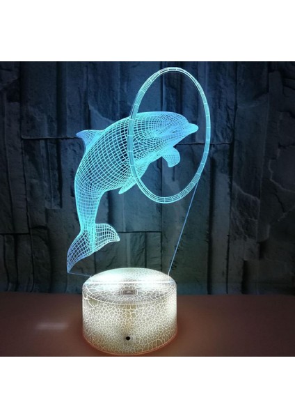 Dolphin 3D Gece Lambası Renkli Dokunmatik 3D LED Masa Masa Lambası 3D Görsel Işıklar Yatak Odası Ev Dekorasyonu Çocuklar Için Dolphin Hediye Oyuncaklar Bebek, Uzaktan Kumandalı A-7 (Yurt Dışından) fırsatları