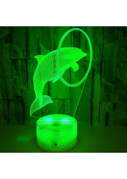 Dolphin 3D Gece Lambası Renkli Dokunmatik 3D LED Masa Masa Lambası 3D Görsel Işıklar Yatak Odası Ev Dekorasyonu Çocuklar Için Dolphin Hediye Oyuncaklar Bebek, Uzaktan Kumandalı A-7 (Yurt Dışından) indirimleri