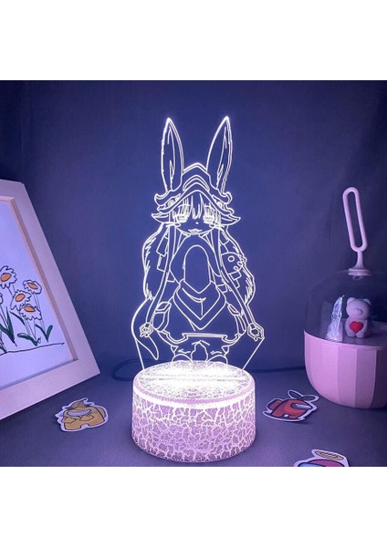 Anime Nanachi Figürü 3D Çocuk Hayranları Için Gece Lambası, Uzaktan Kumanda ile Değişen 16 Renk, Çocuk Odası Dekoru, Figür Manga Illusion LED Oyuncak Lambası Kız Erkek Noel Hediyel (Yurt Dışından)