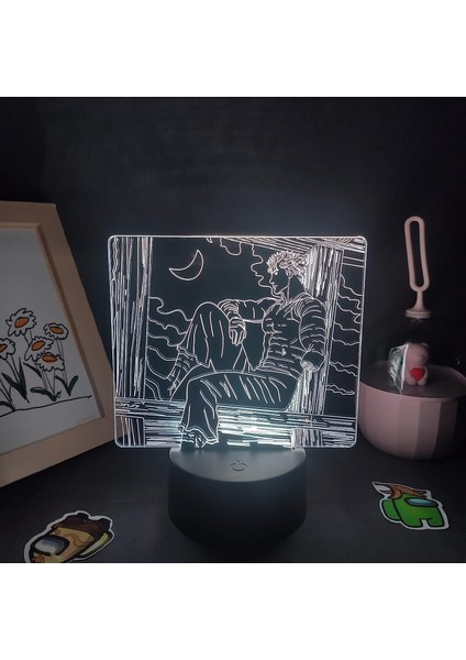 Berserk Guts Anime 3D Erkek Için Gece Lambası 16 Renk Kız Odası Dekoru Illusion LED Lamba USB Manga Berserk Guts Şekil Uygun Çocuk Hayranları Yılbaşı Hediyeleri (Berserk Guts7) (Yurt Dışından)