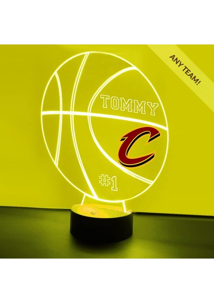 Cleveland Basketbol Cavaliers Spor Gece Işığı Masa Masa Lambası Spor Kask LED El Yapımı Uzaktan Kumanda ile Kişiselleştirilmiş Büyük Hediye (Yurt Dışından)