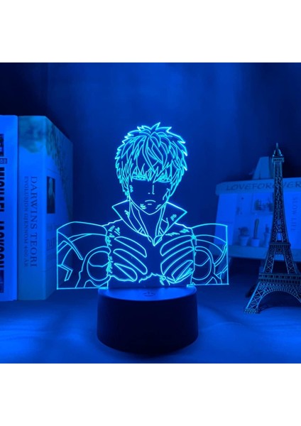 Anime One Punch Man Figürü 3D Gece Lambası Çocuk Hayranları Için, Uzaktan Kumanda ile Değişen 16 Renk, Çocuk Odası Dekoru, Şekil Manga Illusion LED Oyuncak Lamba Kız Erkek Noel Hed (Yurt Dışından) modelleri