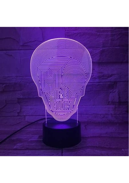 Uruzuo Cadılar Bayramı Kafatası Işıkları 3D Illüzyon Gece Lambası Paskalya LED Lambası, Erkekler ve Kızlar Için Noel Doğum Günü Süslemeleri Hediyeleri, Parti Dekoru Cadılar Bayramı (Yurt Dışından)
