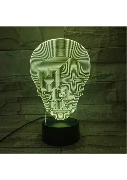 Uruzuo Cadılar Bayramı Kafatası Işıkları 3D Illüzyon Gece Lambası Paskalya LED Lambası, Erkekler ve Kızlar Için Noel Doğum Günü Süslemeleri Hediyeleri, Parti Dekoru Cadılar Bayramı (Yurt Dışından) fiyatları