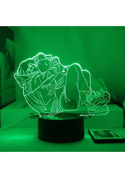 Testere Adam Hayranları Için 3D Gece Lambası-Optik Illüzyon LED Işıklar Uzaktan Kumanda ile 16 Renk Değişimi, Akı Hayakawa Anime Figürü Oyuncak Lamba Çocuklar Için Noel Hediyesi (S (Yurt Dışından) fırsatları