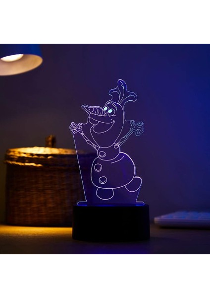 Çocuklar Hayranları Için Kar Kraliçesi Şekil 3D Gece Lambası, Uzaktan Kumanda ile Değişen 16 Renk, Çocuk Odası Dekoru, Şekil Manga Illusion LED Oyuncak Lamba Kız Erkek Noel Hediyel (Yurt Dışından)