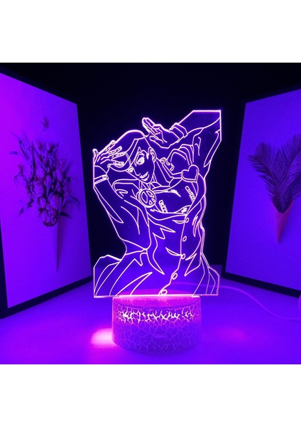 3D Illusion Anime Işık Jojo Tuhaf Macera Çocuklar Için 3D Gece Lambası Uzaktan Kumandalı 16 Renk Dekor Lamba Manga Jojo Hayranlar Için Tuhaf Macera Figürü Noel Hediyesi Kız Erkek O (Yurt Dışından) modelleri