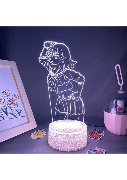 Anime Kill La Killed Hayranları Için 3D Nightlight 16 Renk Dekor Illusion Uzaktan Kumandalı LED Lamba, Manga Kill La Kill Figürü Noel Hediyesi Oyuncaklar Çocuklar/erkekler (Lava La (Yurt Dışından)