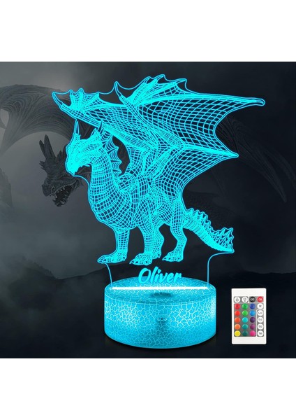 3D Lamba Gece Lambası Çocuklar Için 3D Illüzyon Lambası, Uzaktan Kumanda ile Değişen 16 Renk, Erkek Kız Çocuklar Için Noel Tatili Doğum Günü Hediyesi Olarak Çocuk Odası Dekoru (Dra (Yurt Dışından) fiyatları