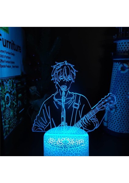 Mafuyu Sato Şekil 3D Çocuklar Hayranları Için Gece Lambası, Uzaktan Kumanda ile Değişen 16 Renk, Çocuk Odası Dekoru, Şekil Manga Illusion LED Oyuncak Lamba Kız Erkek Noel Hediyeler (Yurt Dışından)