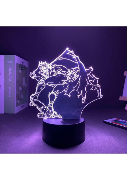 Anime Sk8 Çocuk Hayranları Için Infinity Şekil 3D Gece Lambası, Uzaktan Kumanda ile Değişen 16 Renk, Çocuk Odası Dekoru, Şekil Manga Illusion LED Oyuncak Lamba Kız Erkek Çocuklar I (Yurt Dışından)