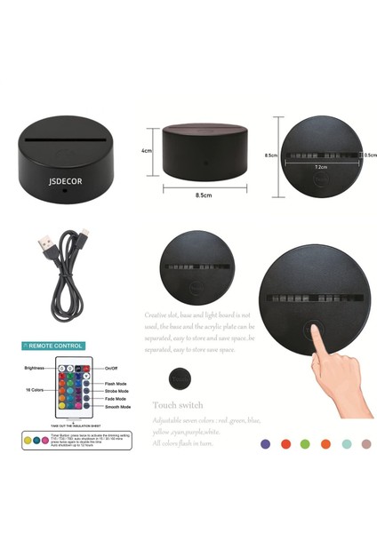 Rugby Vs Athletel Figure 3D Lamba Illusion Gece Lambası Rgb USB Lambası Uzaktan Kumanda/dokunmatik LED Lamba Çocuk Odası Masa Lambası Doğum Günü/noel/parti Hediyesi Için Uygun Spor (Yurt Dışından) fiyatları