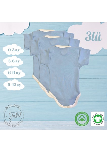 3lü Çıtçıtlı Organik Pamuk Bebek Zıbını fiyatları