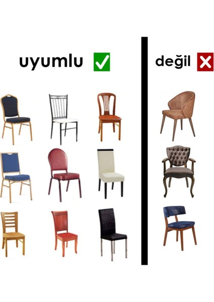 Bambu 4 Adet Krem Sandalye Kılıfı modelleri