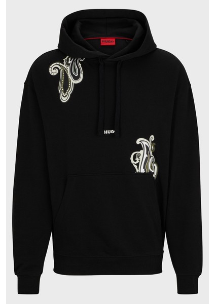 % 100 Pamuk Relaxed Fit Kanguru Cepli Kapüşonlu Sweat Erkek Sweat 50494559 001 indirimleri
