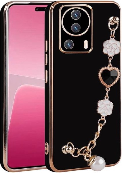 Xiaomi Mi 13 Lite ile Uyumlu Kılıf El Tutamaçlı Kamera Korumalı Kadın Telefon Kılıfı Kapak