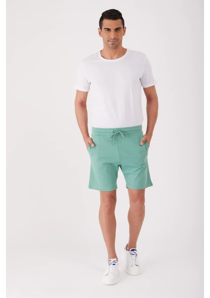 Mint Yeşili Erkek Regular Fit Short