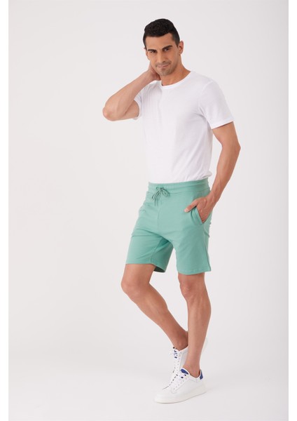 Mint Yeşili Erkek Regular Fit Short