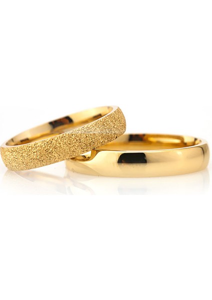 Altın Kaplama Bayan Gümüş Alyans Modeli Nişan ve Söz Yüzüğü