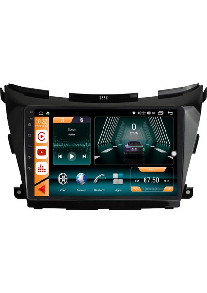 Nissan Murano Android 12 Multimedya Carplay 8gb Ram + 128GB HDD Navigasyon Ekran