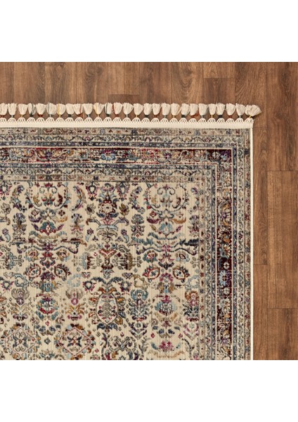 Kaşmir Halı 7/24 Kilim ve Jüt  Rose 100X200 cm