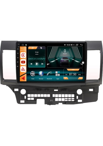 Mitsubishi Lancer Android 12 Multimedya Carplay 8gb Ram + 128GB HDD Navigasyon Ekran
