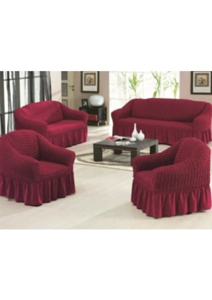 Kırmızı Bürümcük Koltuk Örtüsü