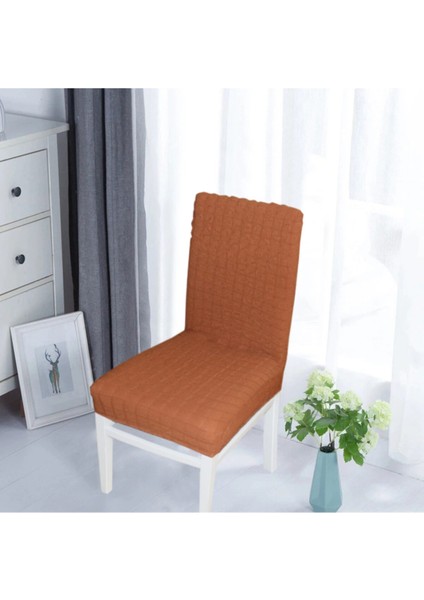 Kahverengi Bürümcük Sandalye Kılıfı Giydirmeli 6lı