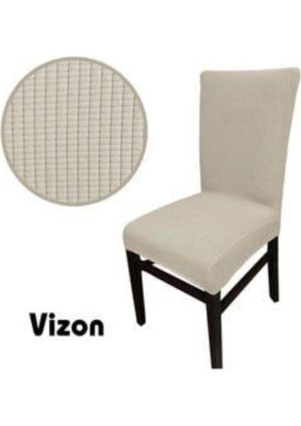 Bambu Sandalye Örtüsü 4 Adet Vizon