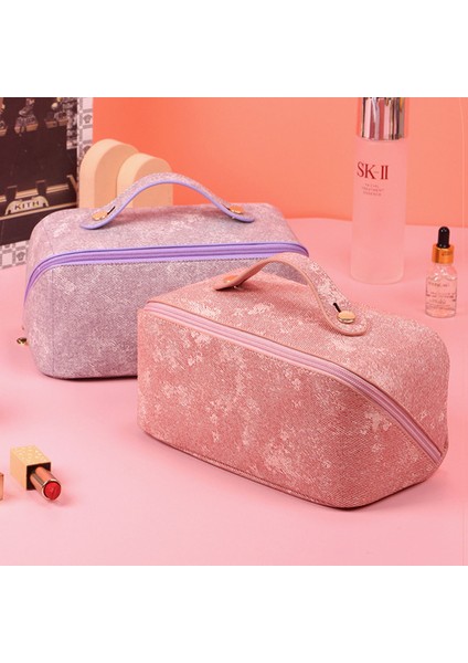 Saplı ve Ayırıcılı Büyük Kapasiteli Seyahat Kozmetik Çantası, D (Yurt Dışından) fırsatları