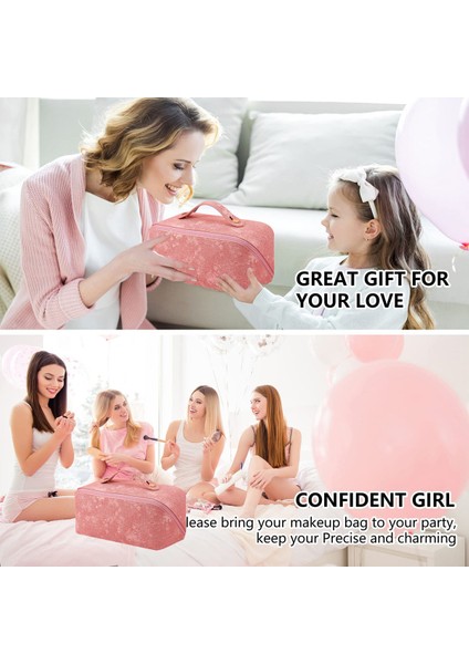 Saplı ve Ayırıcılı Büyük Kapasiteli Seyahat Kozmetik Çantası, D (Yurt Dışından) indirimleri