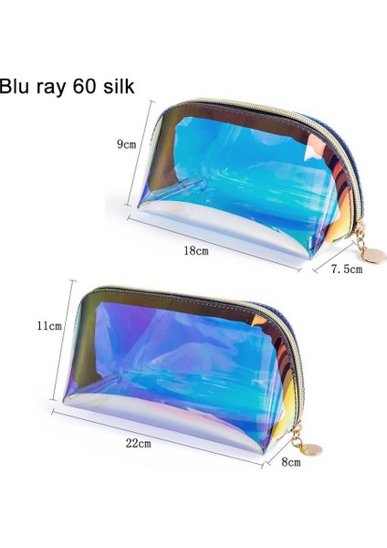 Şeffaf Holografik Makyaj Çantası - Fermuarlı Düzenleyici (Yurt Dışından)