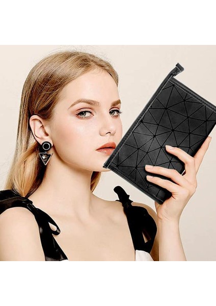 Pu Su Geçirmez Elmas Kozmetik Çantası El Makyaj Saklama Çantası B (Yurt Dışından) fırsatları